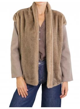 Giacca con gilet di similpelliccia Sofy